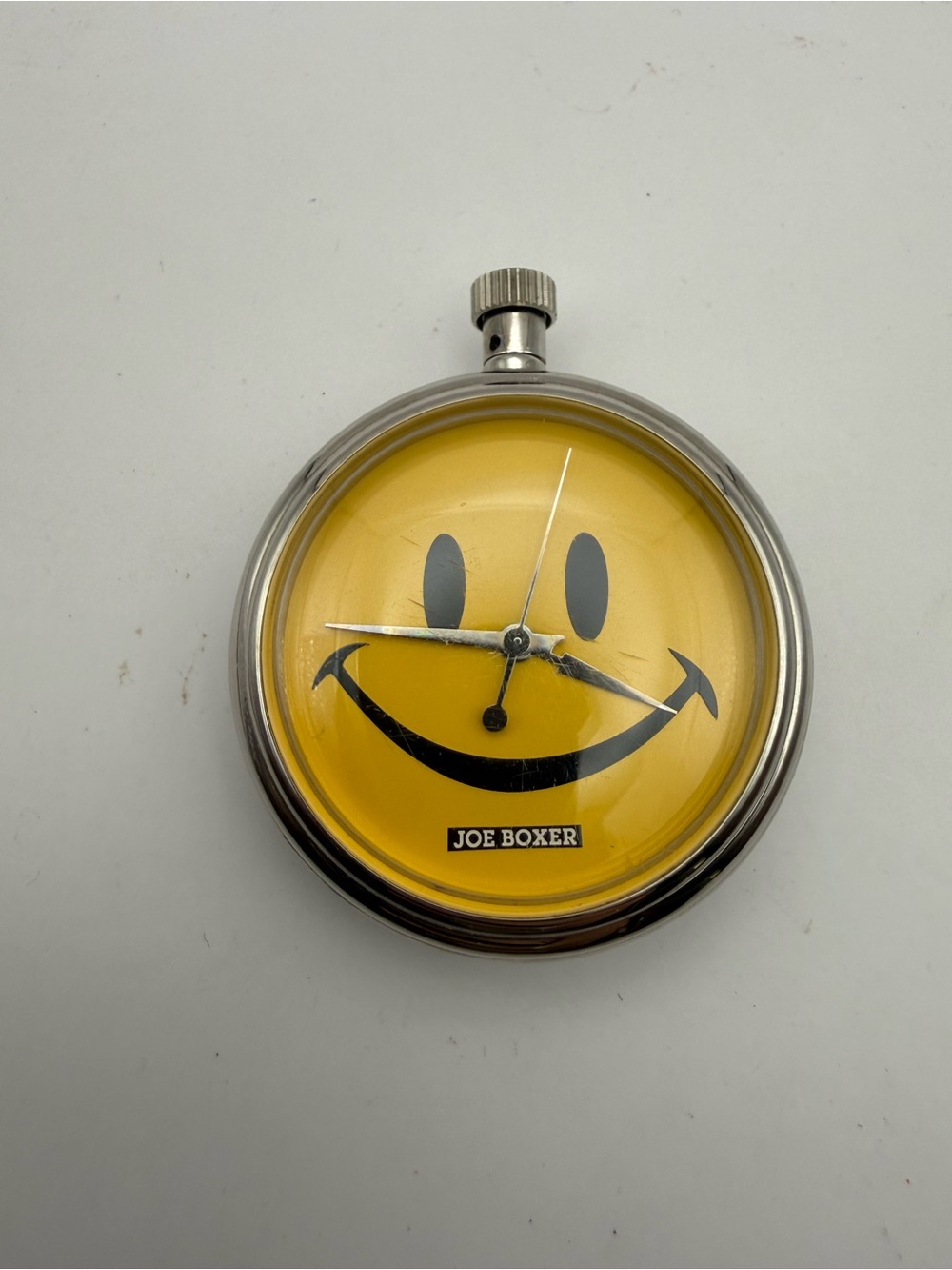 Vintage 1995 Joe Boxer Timex Smiley Face Quartz Pocket Watch (NO CLIP) 90s Y2K